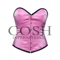 Overbust Corset in Pink Satin