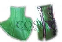 Green Leather High Quality Neck Corset