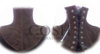 Dark Brown leather Neck Corset Manufacturer