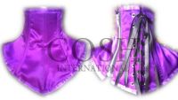 Purple Polyester Satin Women Neck Corset