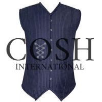 Male Striped Cotton Corset With Steel Bones