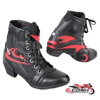 Women Touring Boots, Leather Motorbike Boots, leather Racing Boots