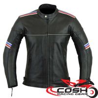 Custom Made Leather Motorbike Waterproof And Windproof Jacket For Men