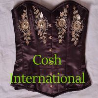 OVER-BUST COPPER EMBROIDERY COUTURE CORSET MANUFACTURER