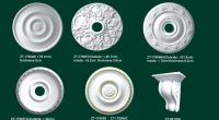 White PU Decorative Ceiling Medallions Painted Board For Wall
