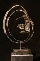 tabletop stainless steel sculpture