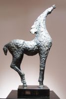 abstract resin horse sculpture