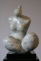 resin fat lady sculpture