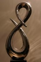 polished stainless steel artwork