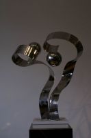 abstract stainless steel art sculpture