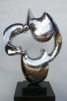 Contemporary Outdoor Stainless Steel Statue