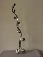 abstract stainless steel tree sculpture