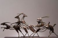 abstract iron animal sculpture