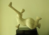 modern figure wood sculpture