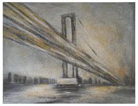 modern bridge oil painting