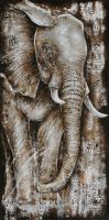 modern elephant oil painting