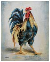 modern cock oil painting