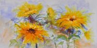 sunflower art oil painting