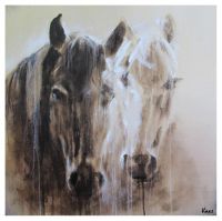 hand made animal horse art oil painting