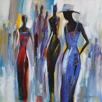 abstract modern figure oil painting