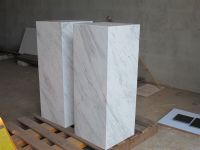 white marble sculpture table