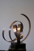 Modern Brass Sculpture, Copper Sculpture