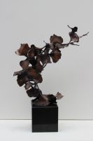 abstract flower copper sculpture art