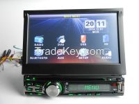 Universal 1 DIN 7" Touch Screen Car DVD Player Radio CD MP3 USB Bluetooth Camera Input