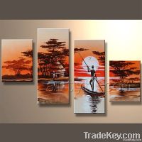 100% handmade group tree landscape oil painting