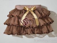 Children Skirts Girls Solid Color Cake Skirt
