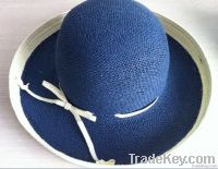 Beautiful women's paper knitted straw hats/Ladies straw hat
