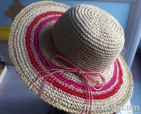 New design ladies paper crochet straw hats/ladies straw hat