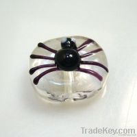 lampwork glass halloween spider beads/Clear