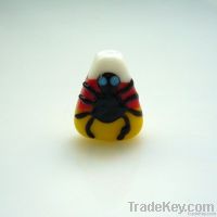 lampwork glass halloween candy corn beads