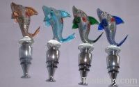 Glass Animal Wine bottle stopper, Murano Lampwork Wine Stopper-NYJS-019