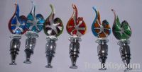 Wine bottle stopper, Silver Foil Glass wine stopper bottler-NYJS-017