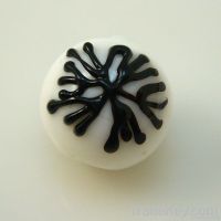 lampwork glass snowflake beads