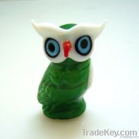 lampwork glass owl beads