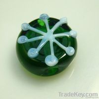 lampwork glass christmas snowflake beads