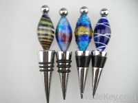 Beaded Wine stopper, Glass Crafts, Glass Gifts