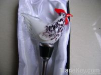 Glass Cock Wine bottle stopper, Murano Lampwork Wine Stopper-NYJS-019