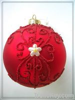 Glass Christmas balls, Painted christmas ball