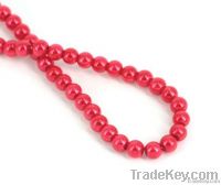 10mm Red glass imitation pearls