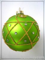 Green Christmas glass ball