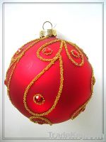 Red Christmas glass ball