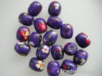 Lampwork glass beads with baking varnish, imitation glass beasds