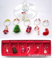 Christmas glass bead charms