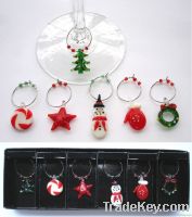 Christmas glass bead charms