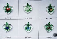 Murano Glass Into Flower Pendant Fit Women Necklace