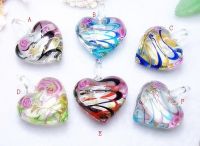 Hand Blown Glass Heart Type Ornament Pendant